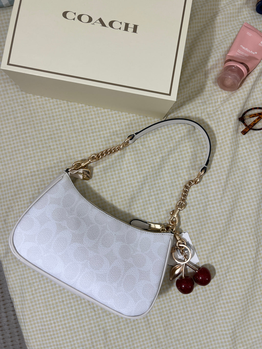 Coach Teri Shoulder Bag (with Box, Charm and  long strap)