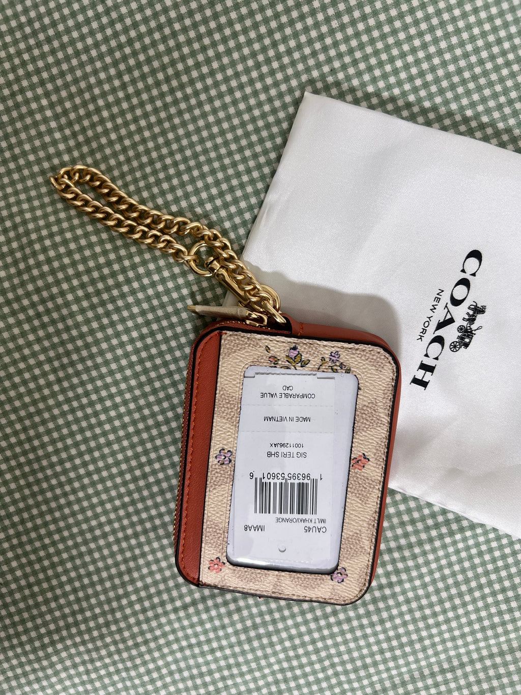 Coach Zip Card Case in floral Print