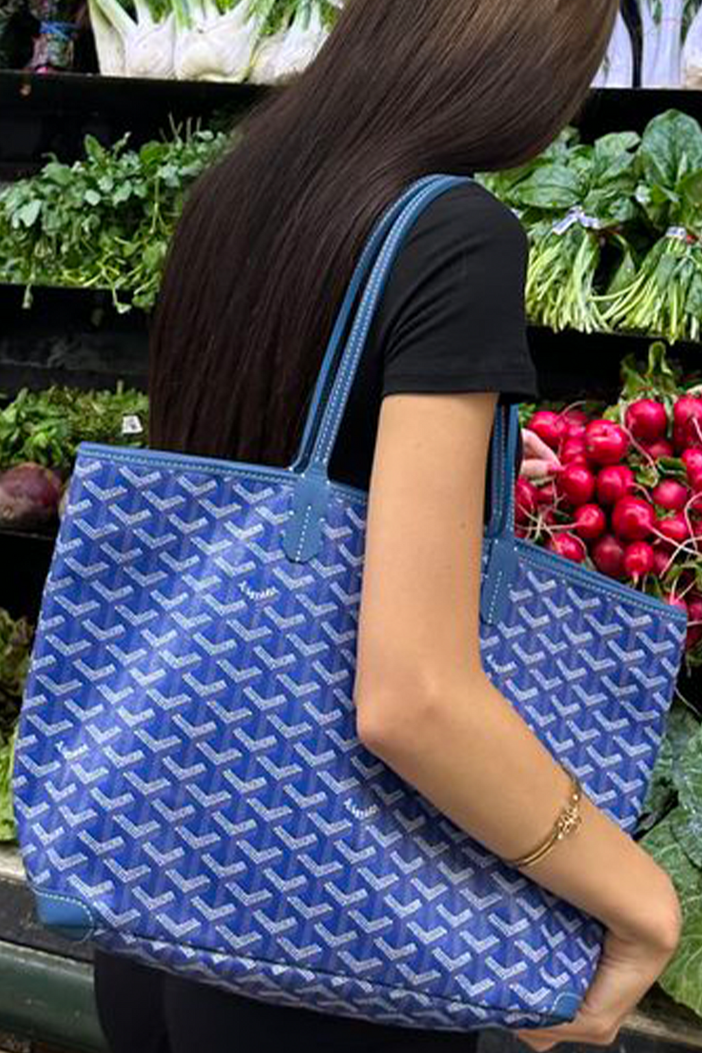 Goyard Tote Bag – Navy Blue (Large With Pouch)