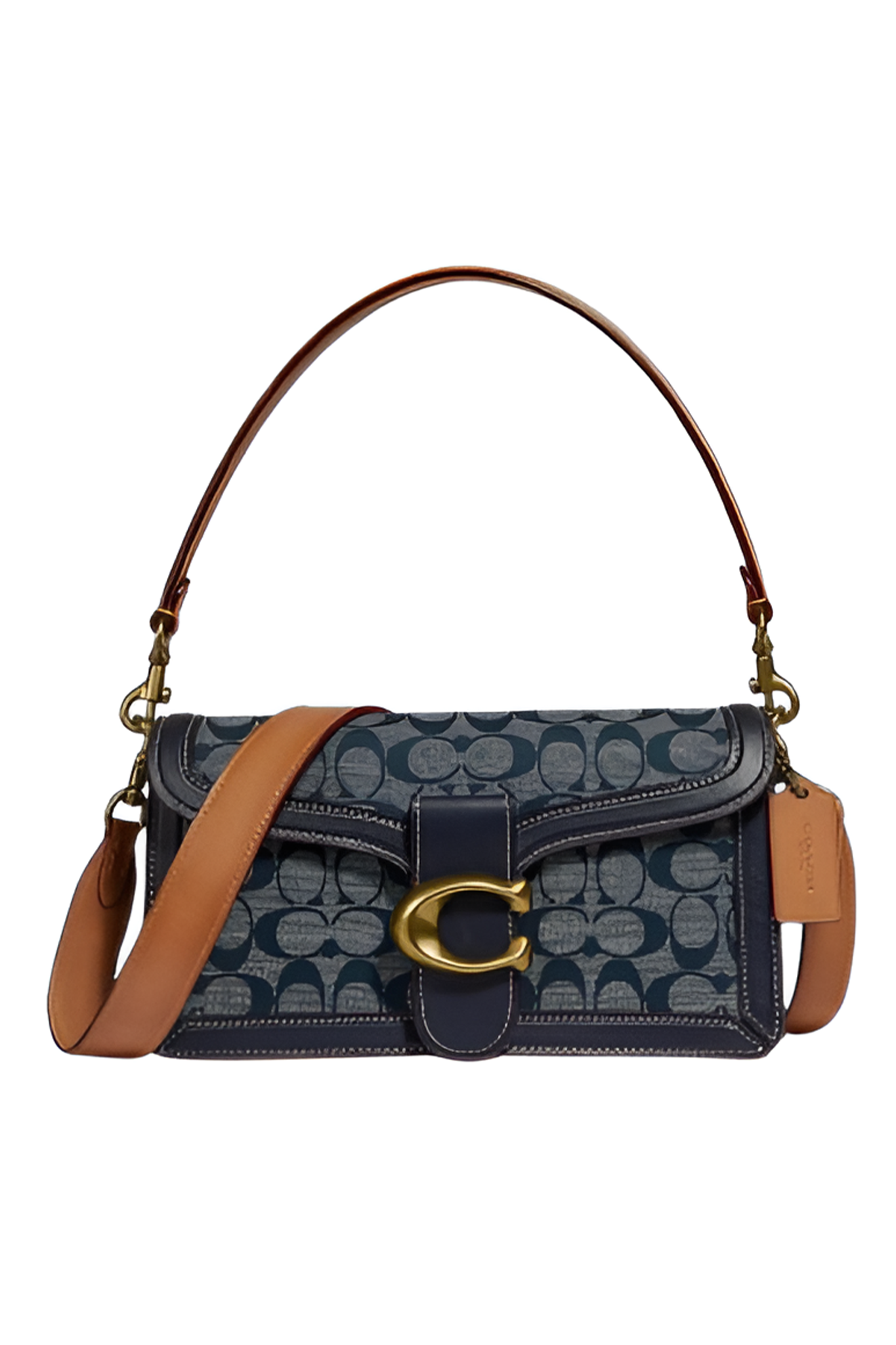 SIGNATURE CHAMBRAY TUAPE COACH TAB 26 BAG (WITH STRAPS & BOX)